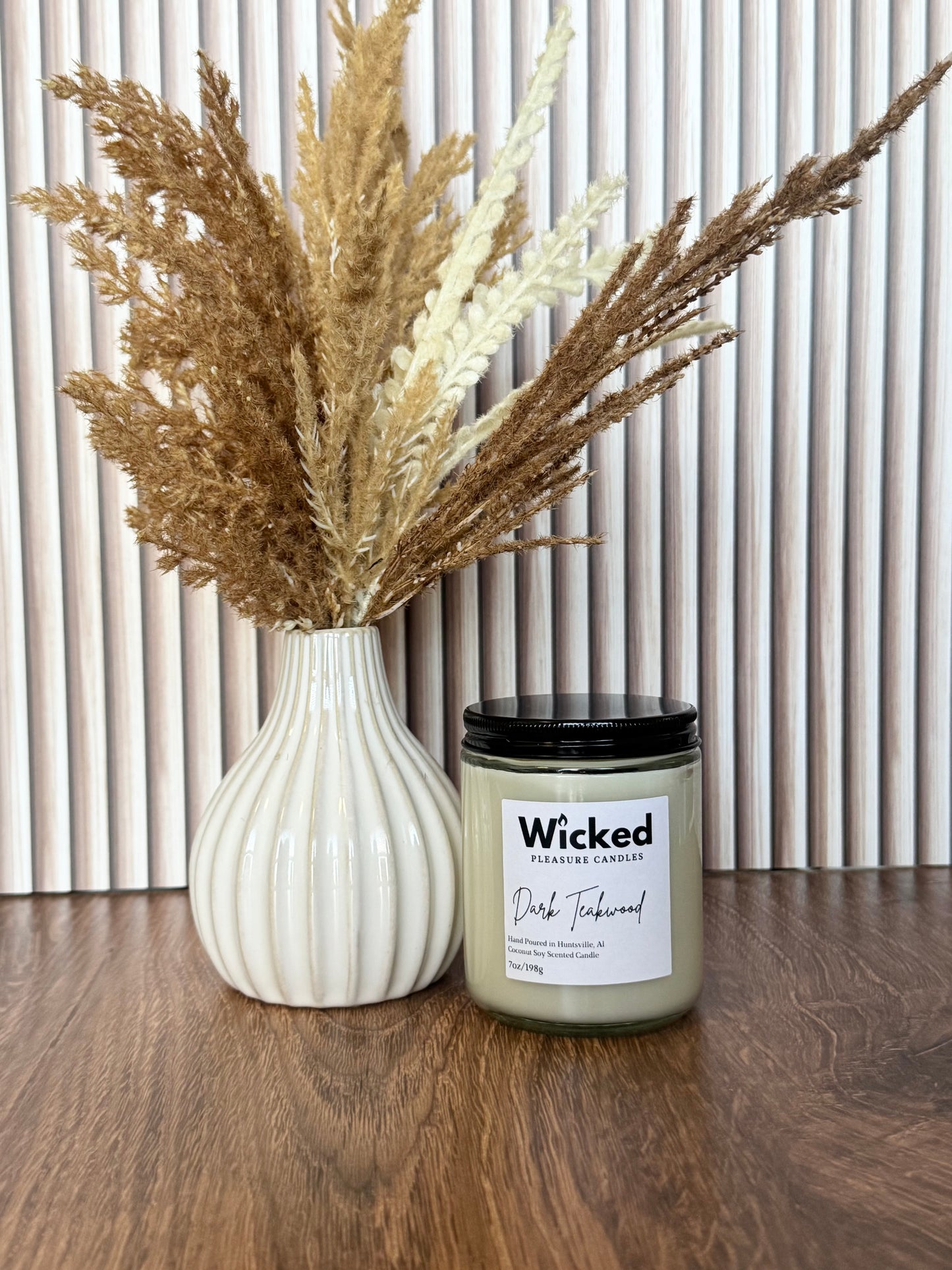 Dark Teakwood Single Wick