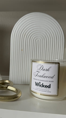 Dark Teakwood Triple Wick
